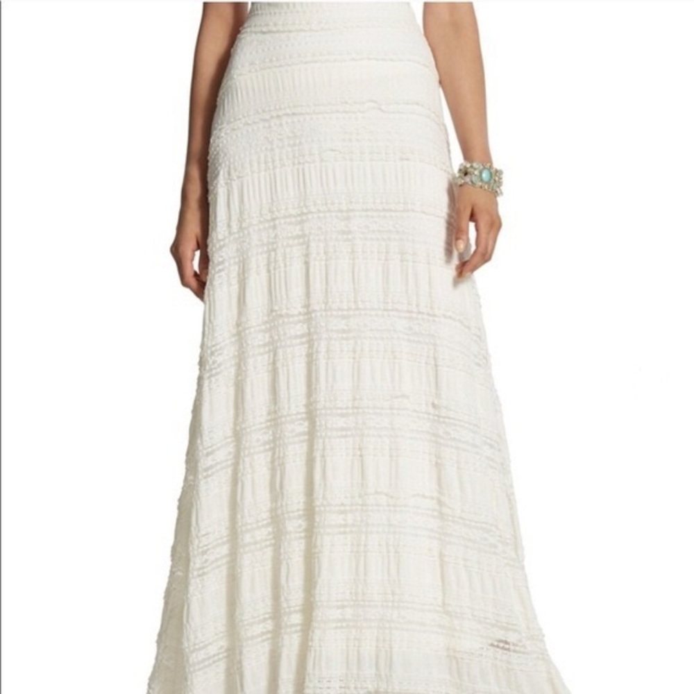 Chico’s Tiered lace Maxi Skirt